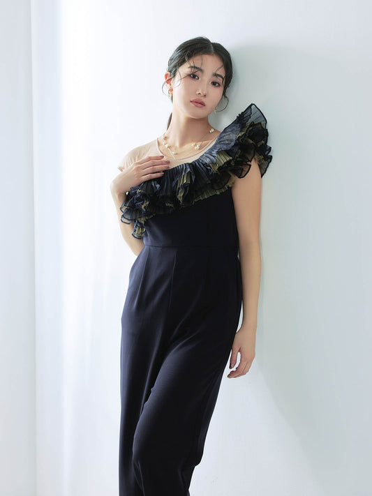 tule motif pants dress / チュールモチーフパンツドレス