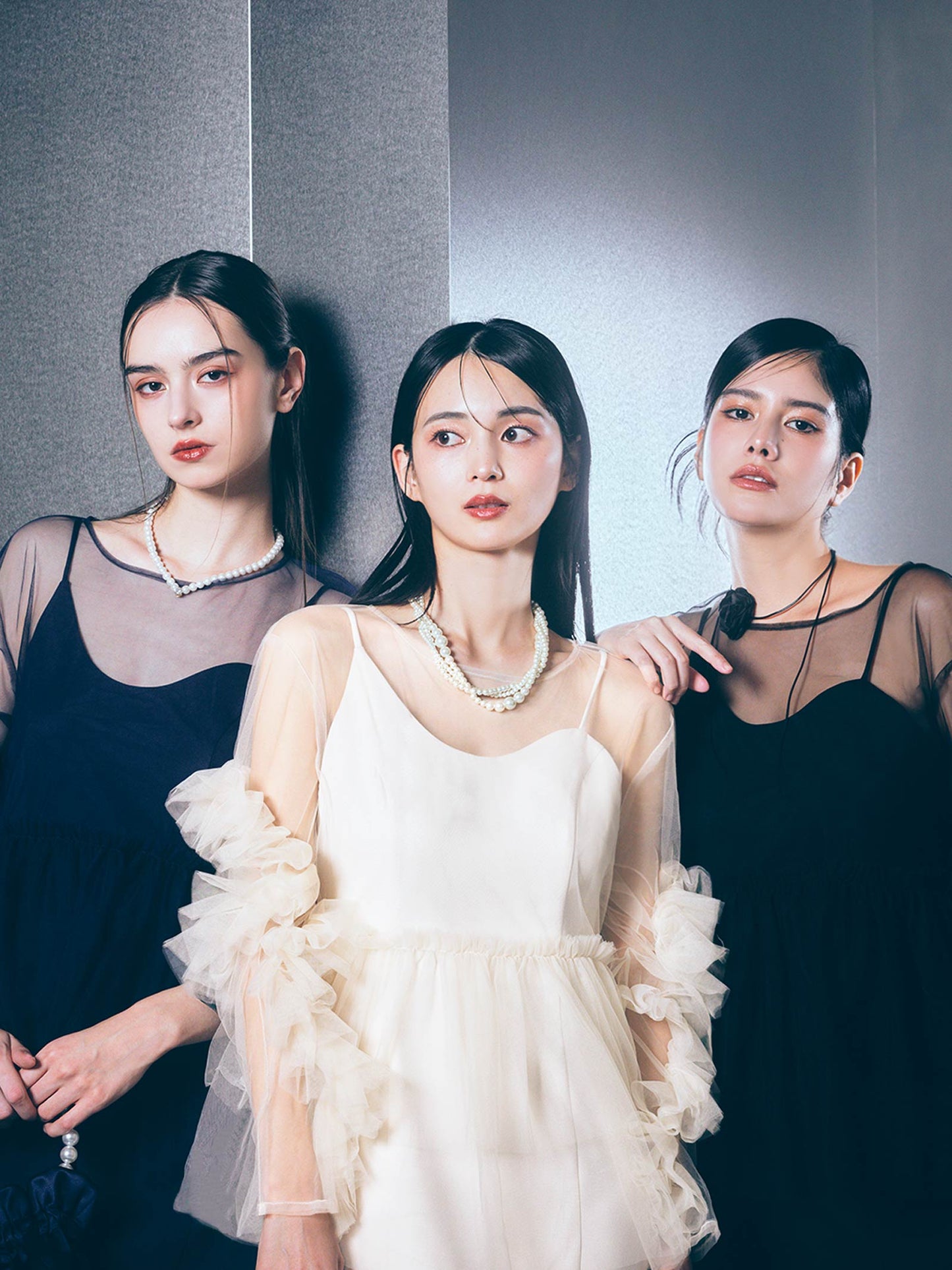 frill tule tops / 【予約:6月中旬より順次発送】フリルチュールトップス