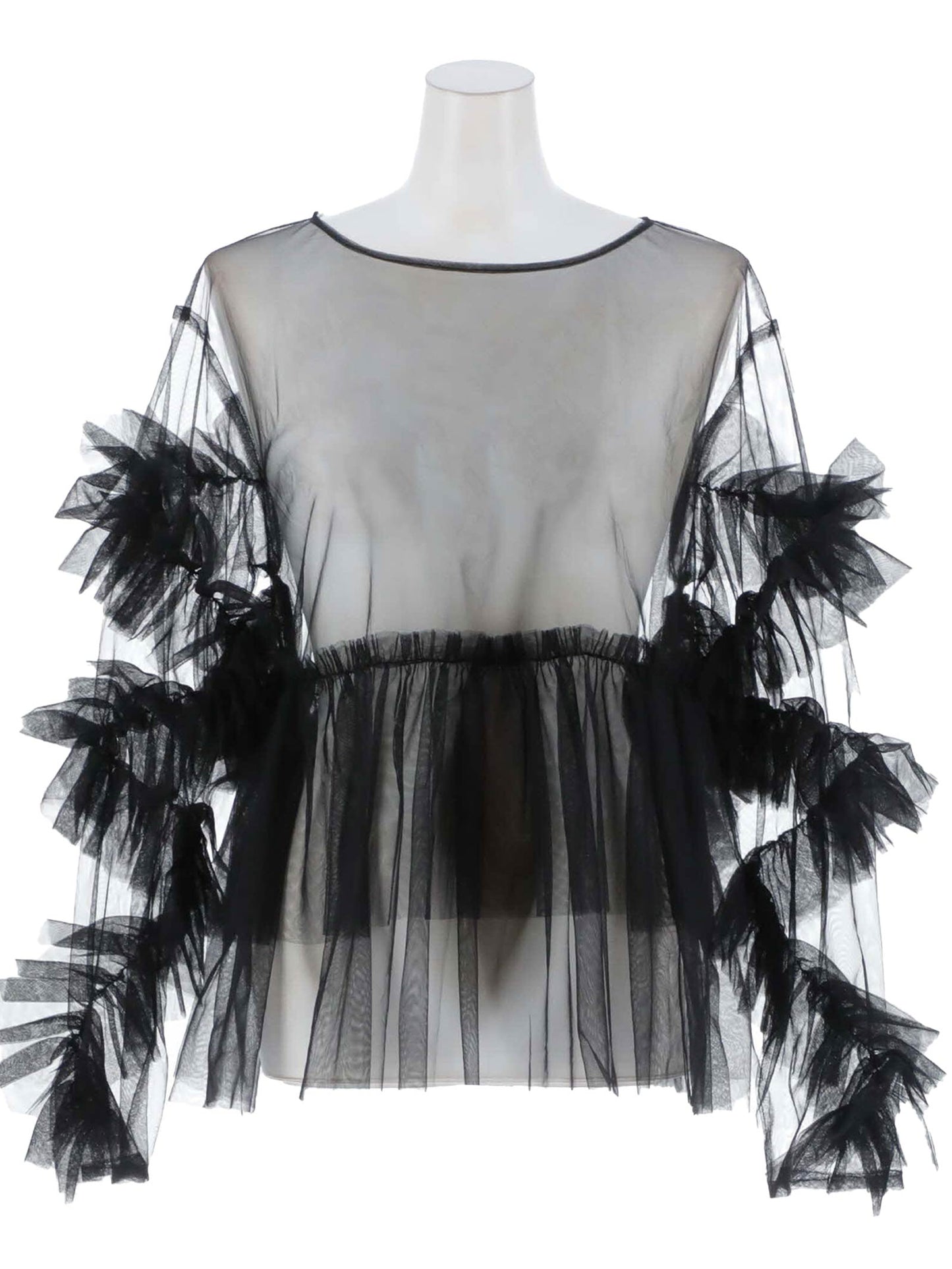 frill tule tops / 【予約:6月中旬より順次発送】フリルチュールトップス