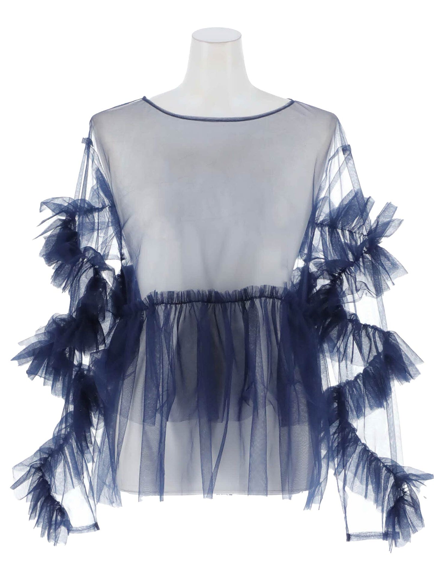 frill tule tops / 【予約:6月中旬より順次発送】フリルチュールトップス
