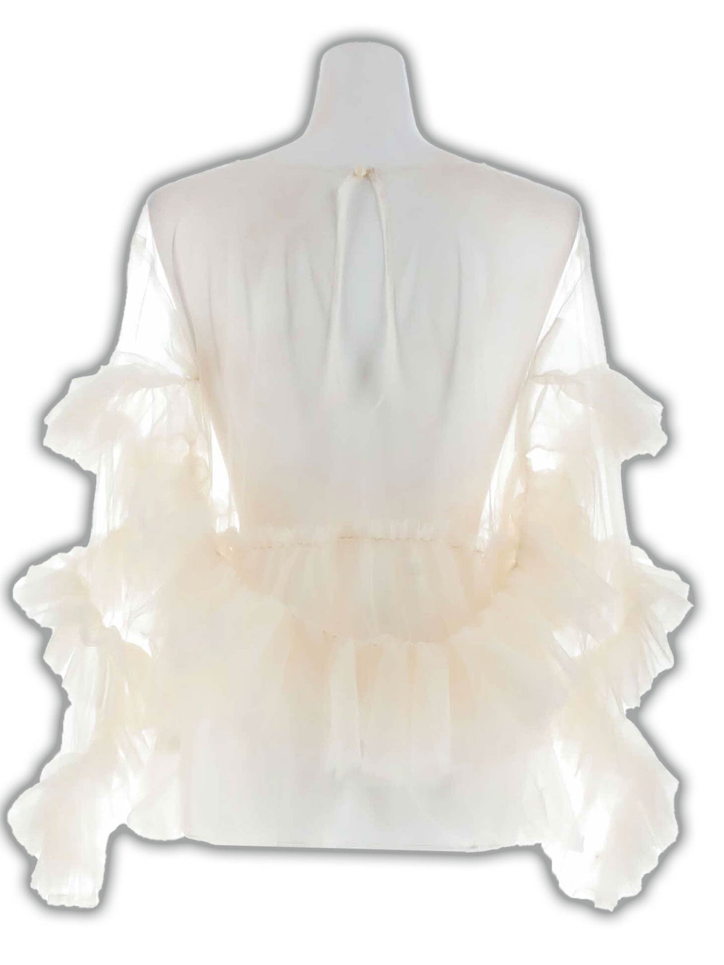 frill tule tops / 【予約:6月中旬より順次発送】フリルチュールトップス