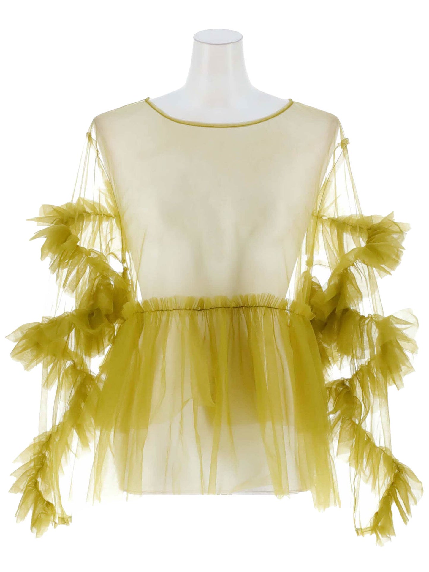 frill tule tops / 【予約:6月中旬より順次発送】フリルチュールトップス