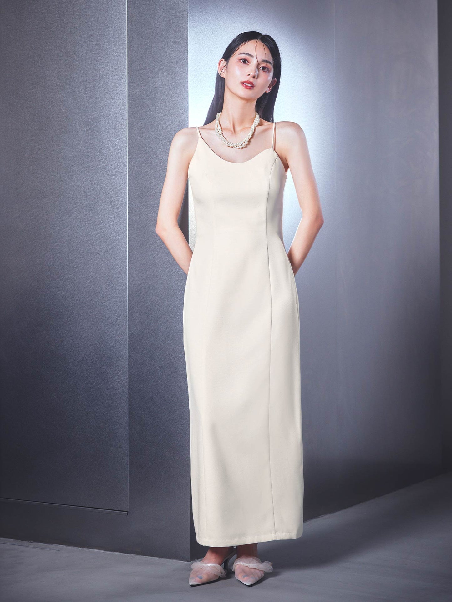 asymmetry cami onepiece / アシンメトリーキャミワンピース