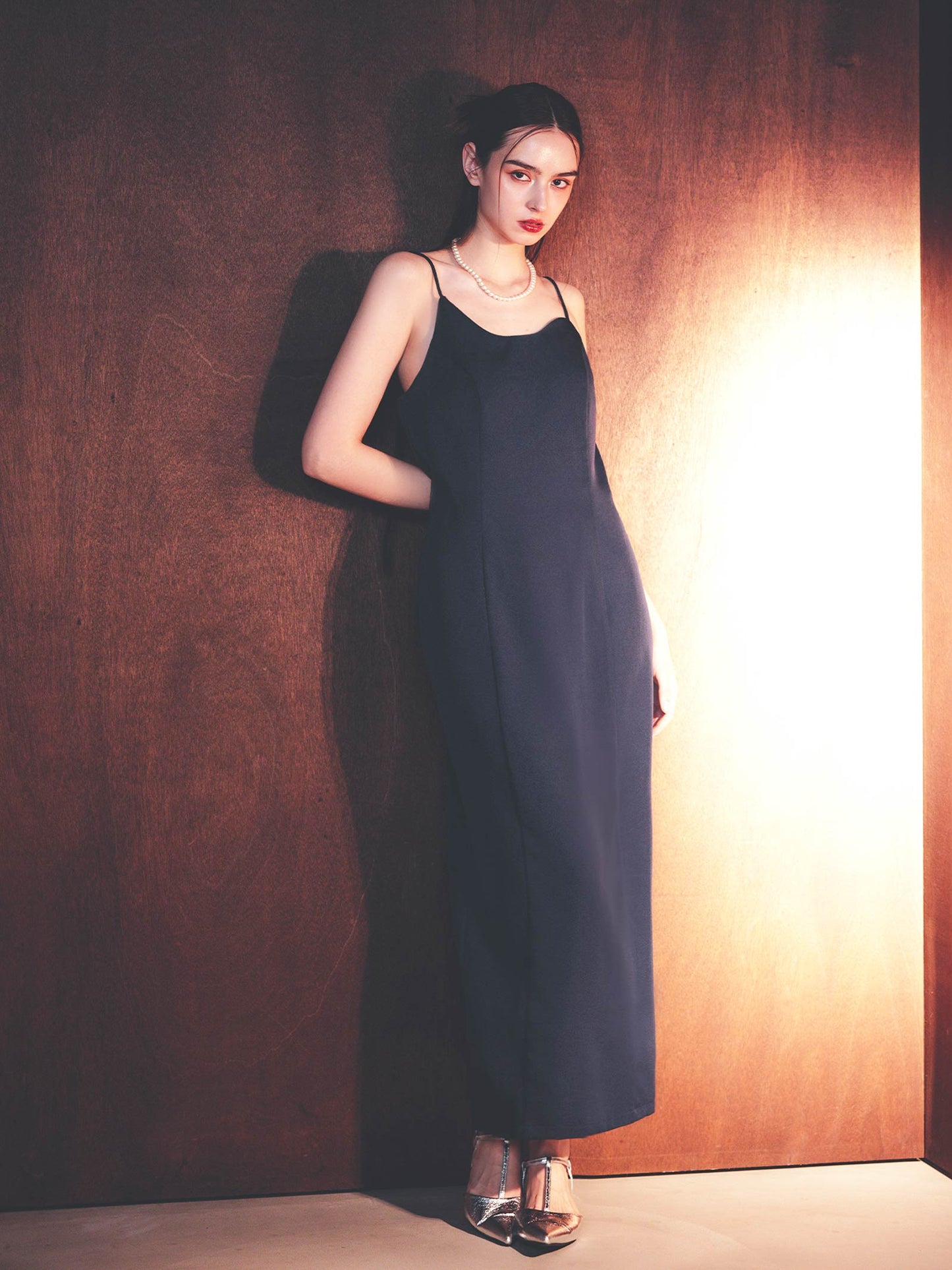 asymmetry cami onepiece / アシンメトリーキャミワンピース
