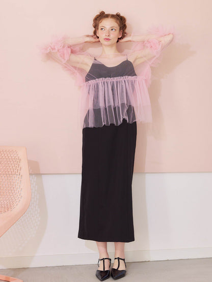 asymmetry cami onepiece / アシンメトリーキャミワンピース