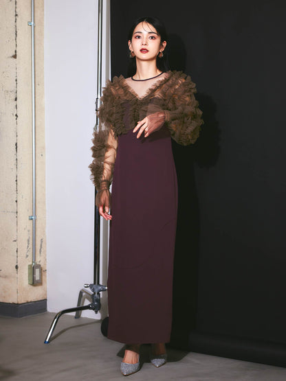 2way tule bolelo dress / 2wayチュールボレロドレス