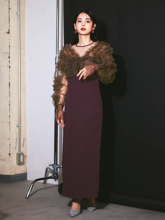 2way tule bolelo dress / 2wayチュールボレロドレス