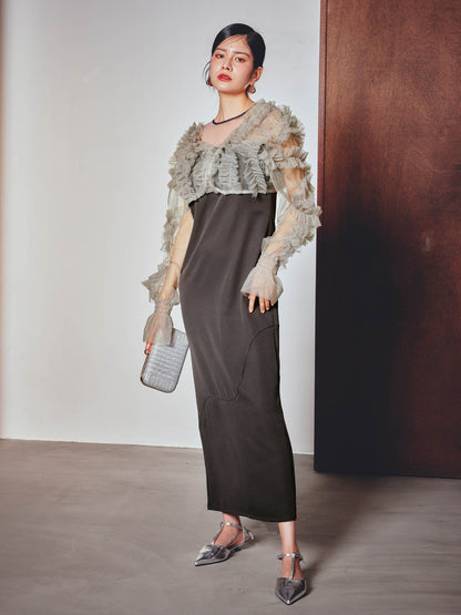 2way tule bolelo dress / 2wayチュールボレロドレス