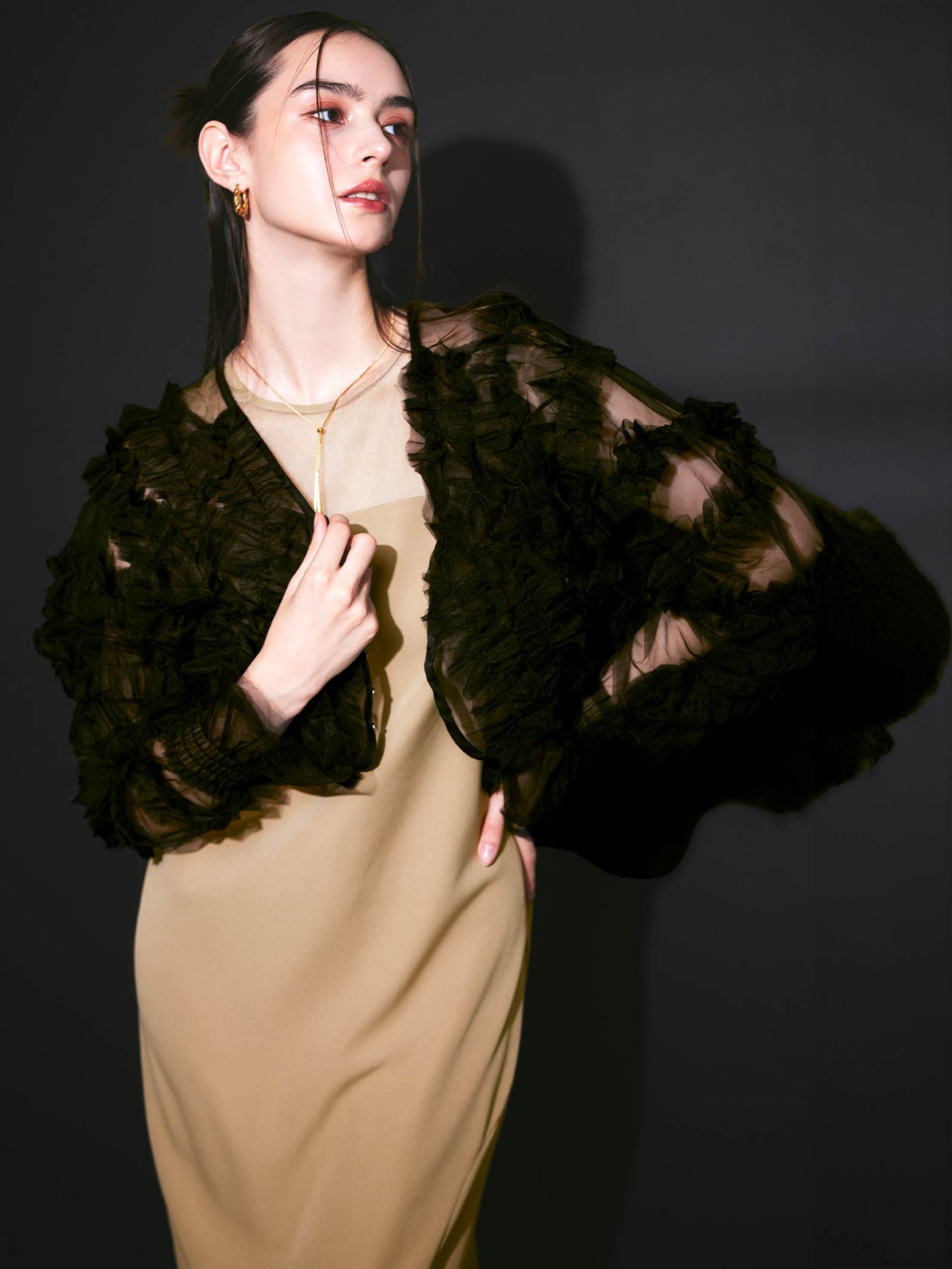 2way tule bolelo dress / 2wayチュールボレロドレス