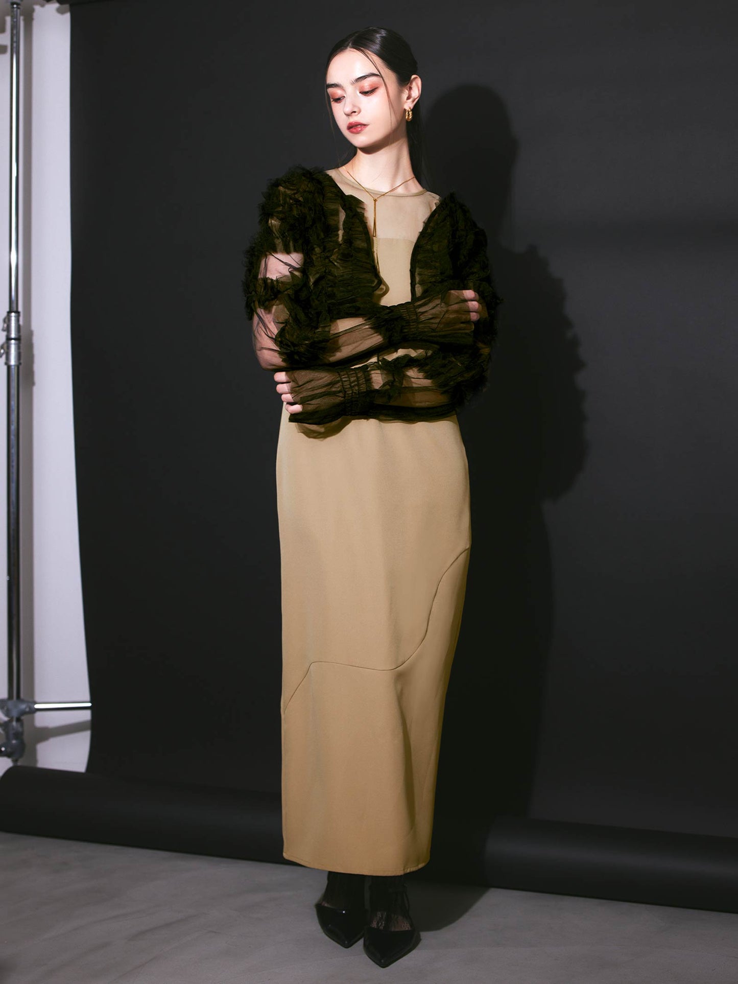 2way tule bolelo dress / 2wayチュールボレロドレス