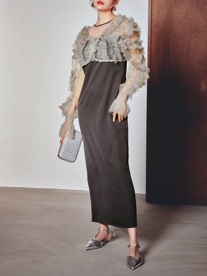 2way tule bolelo dress / 2wayチュールボレロドレス