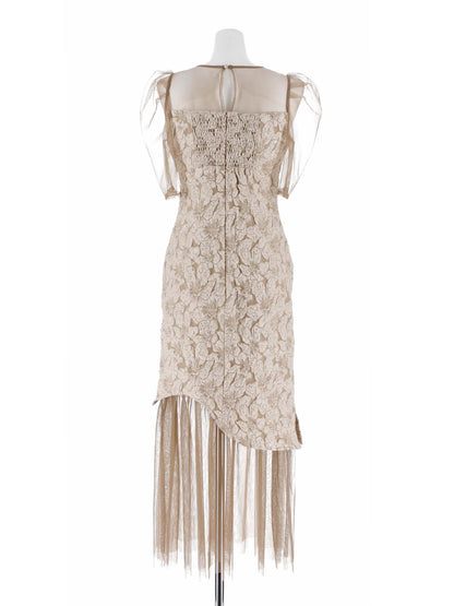 jaqurd doking dress / ジャガードドッキングドレス