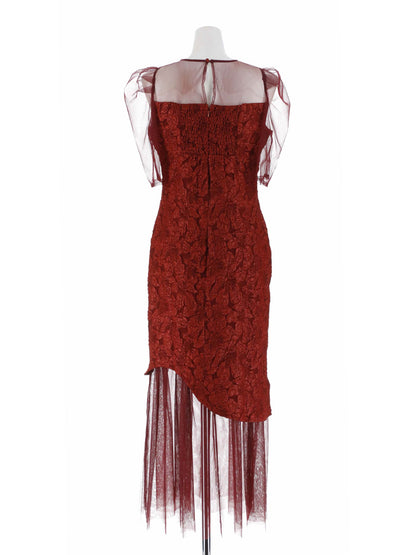 jaqurd doking dress / ジャガードドッキングドレス