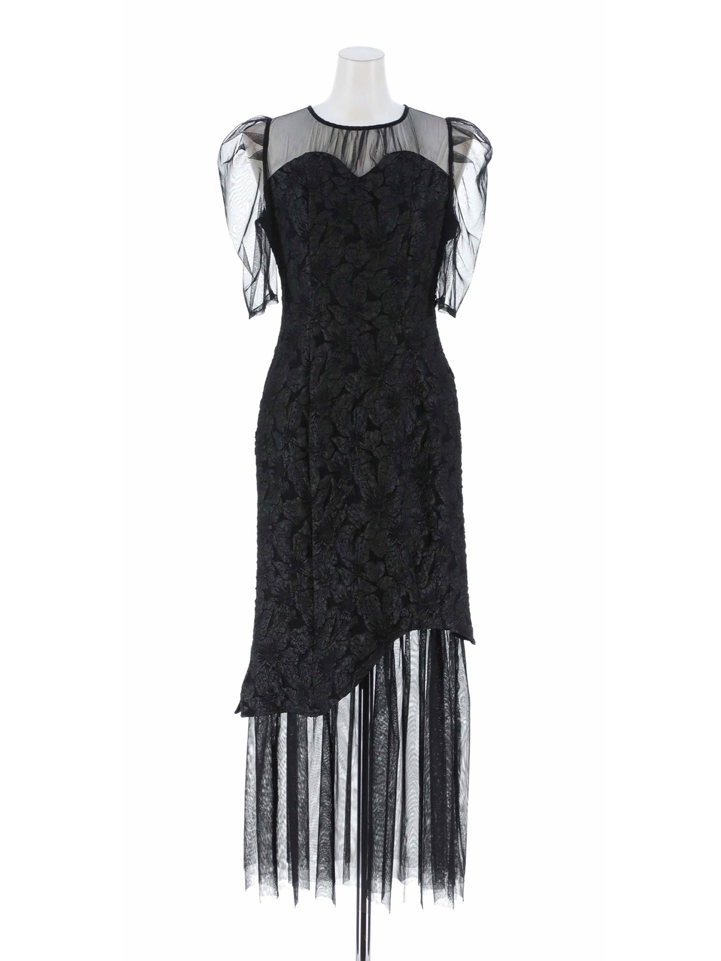 jaqurd doking dress / ジャガードドッキングドレス