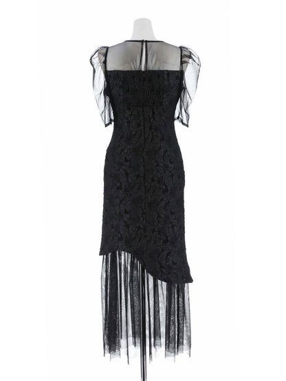 jaqurd doking dress / ジャガードドッキングドレス