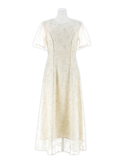 puff sleeve lace dress / パフスリーブレースドレス