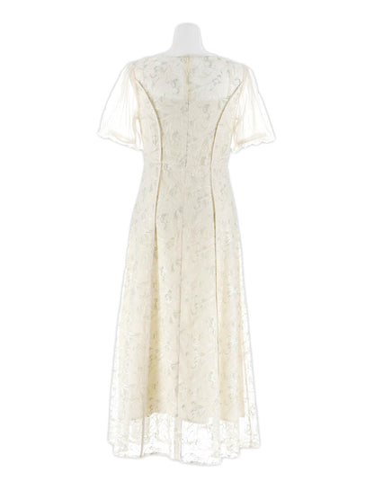 puff sleeve lace dress / パフスリーブレースドレス