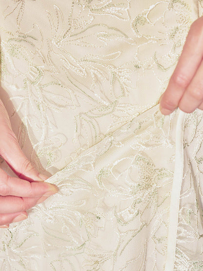 puff sleeve lace dress / パフスリーブレースドレス