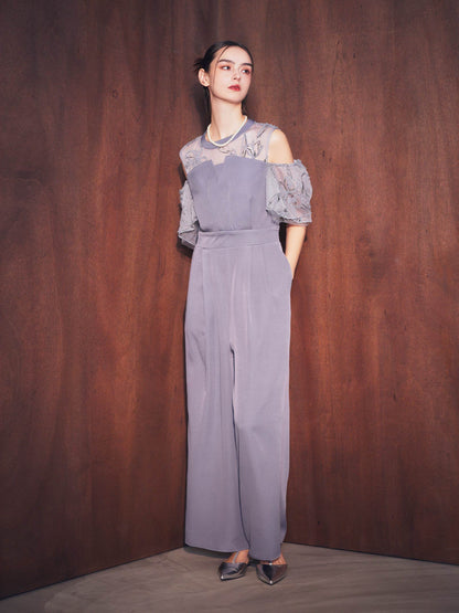 2way fringe lace pants dress / 2wayフリンジレースパンツドレス