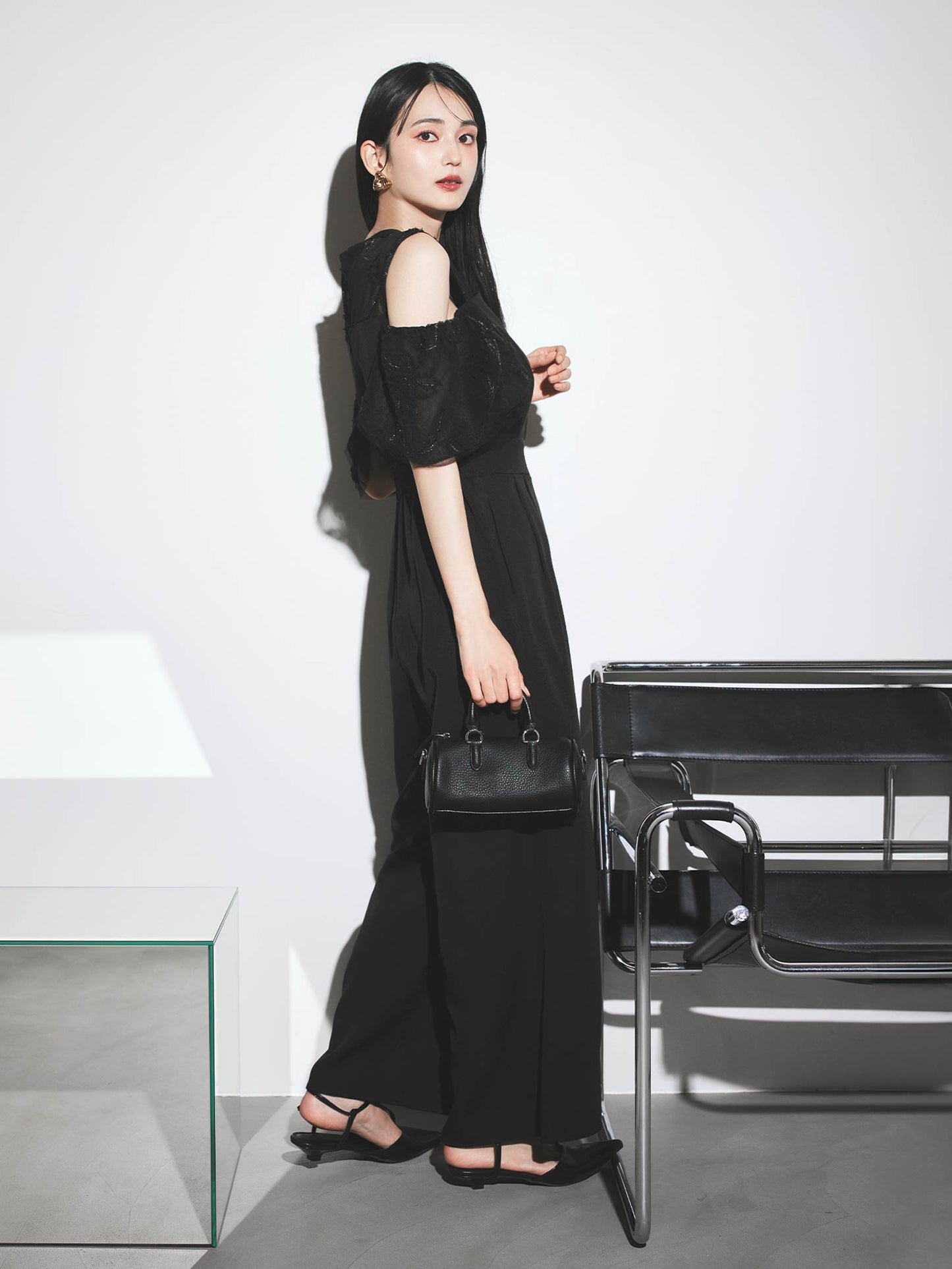 2way fringe lace pants dress / 2wayフリンジレースパンツドレス