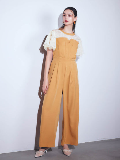 2way fringe lace pants dress / 2wayフリンジレースパンツドレス