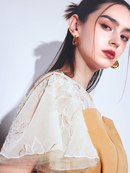 2way fringe lace pants dress / 2wayフリンジレースパンツドレス