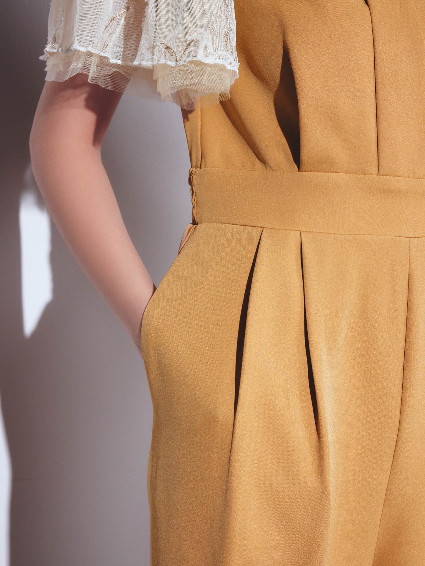 2way fringe lace pants dress / 2wayフリンジレースパンツドレス