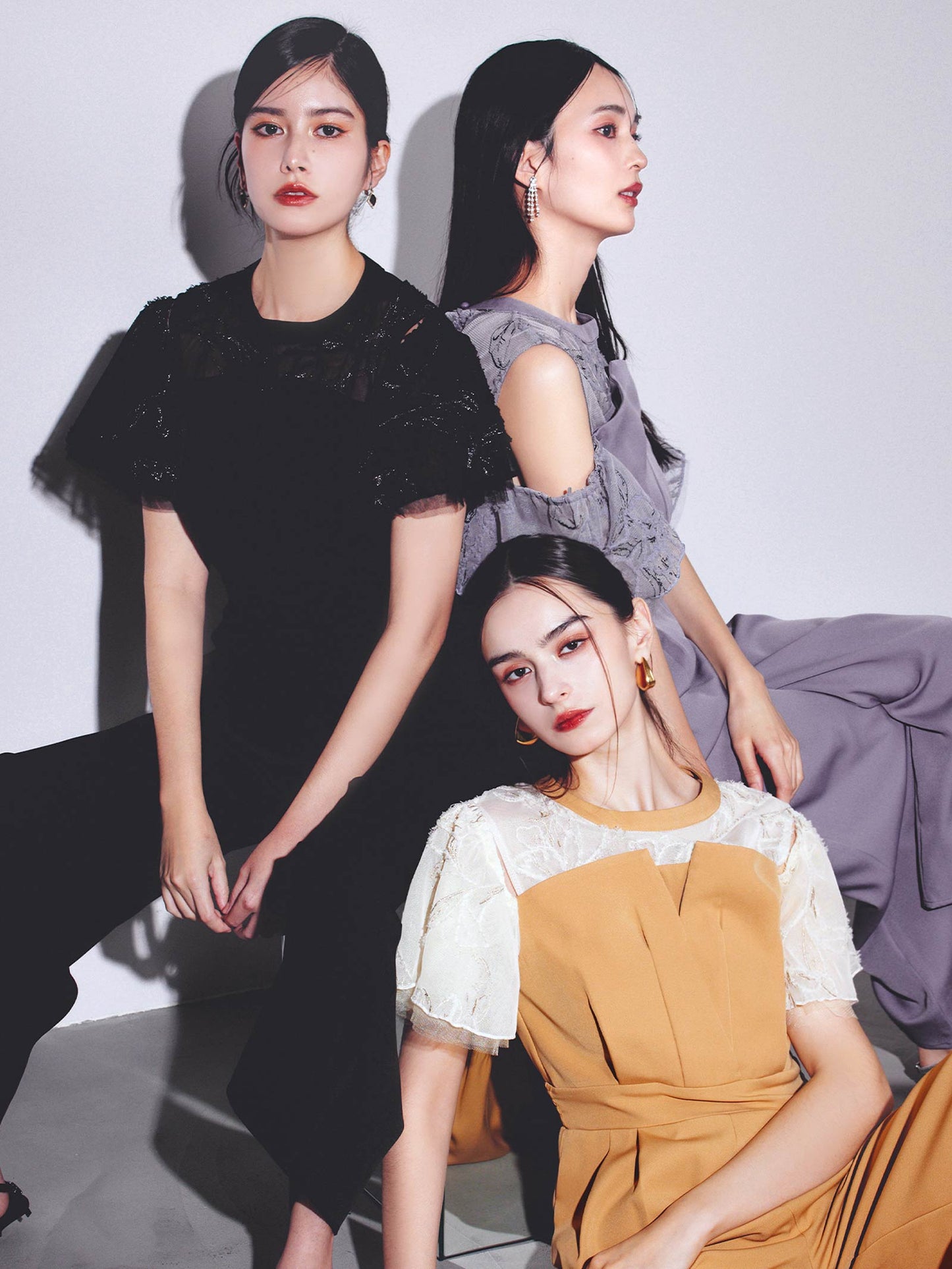 2way fringe lace pants dress / 2wayフリンジレースパンツドレス