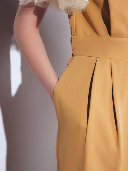 2way fringe lace pants dress / 2wayフリンジレースパンツドレス