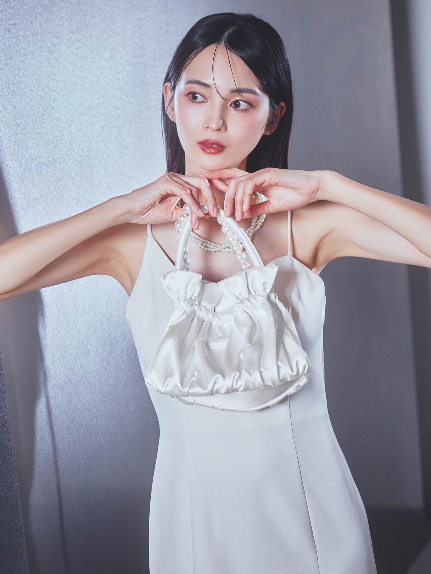 3way pearl satin bag / 3wayパールサテンバッグ