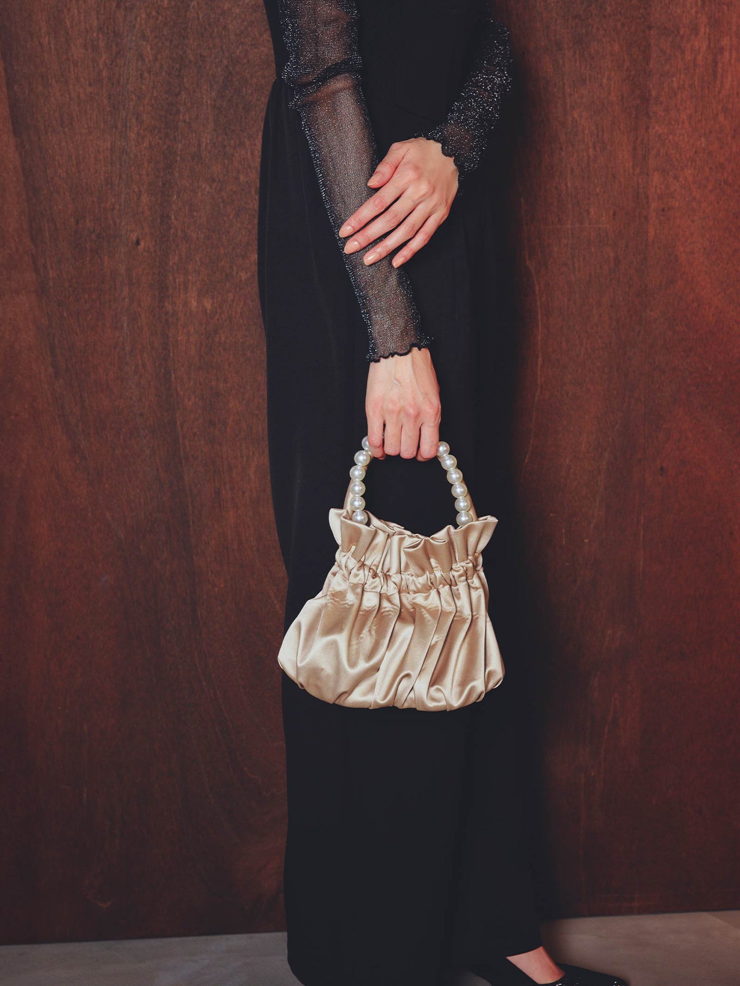 3way pearl satin bag / 3wayパールサテンバッグ