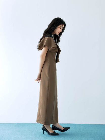 dot flare high neck dress / ドットフレアハイネックドレス