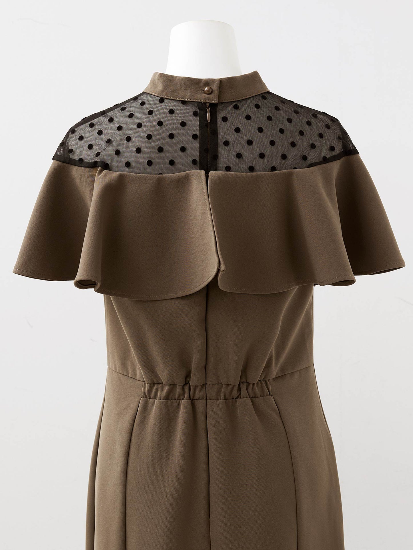 dot flare high neck dress / ドットフレアハイネックドレス