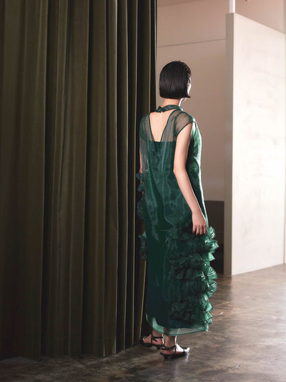 organdy volume skirt dress / オーガンジーボリュームスカートドレス