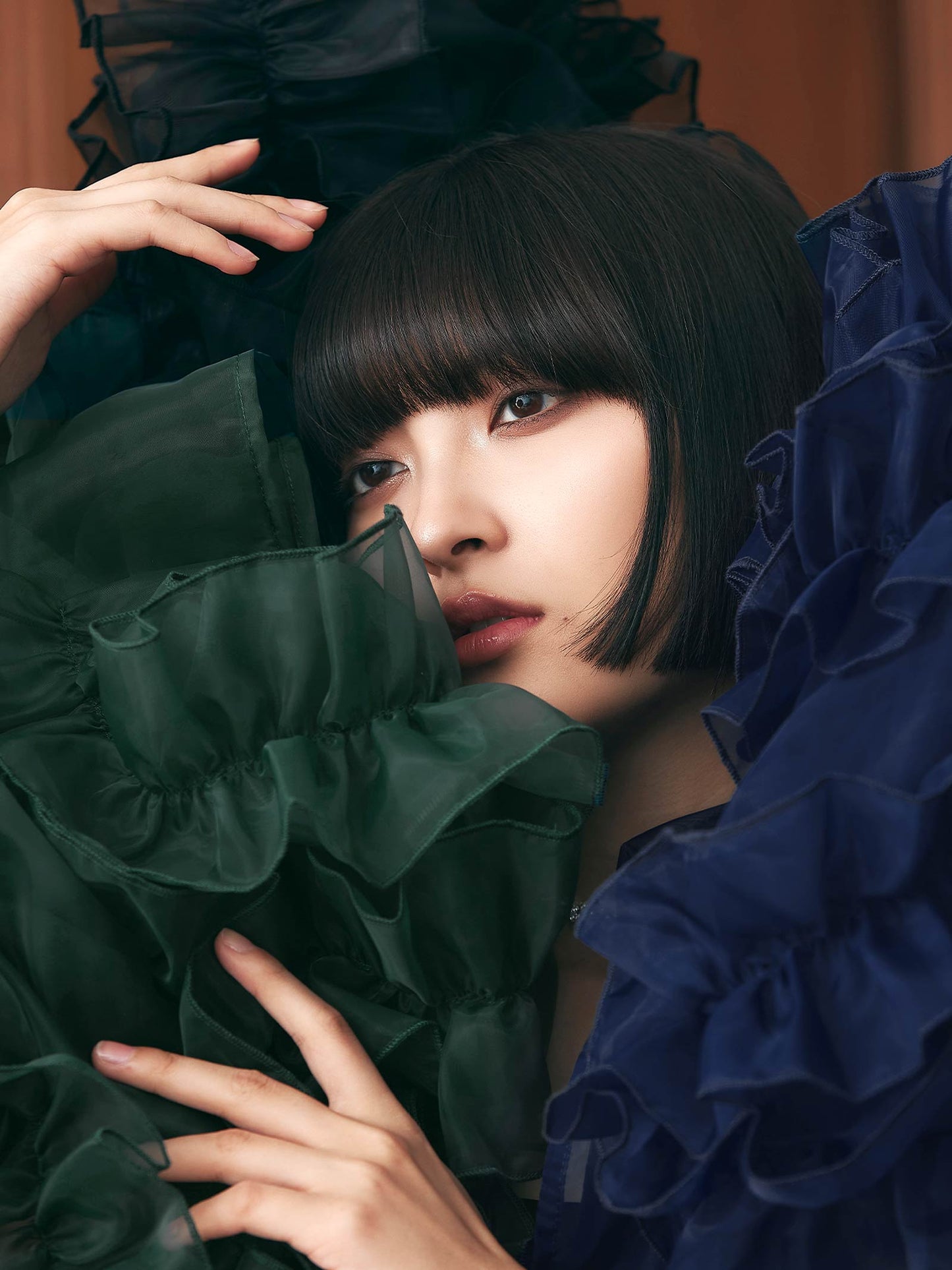 organdy volume skirt dress / オーガンジーボリュームスカートドレス