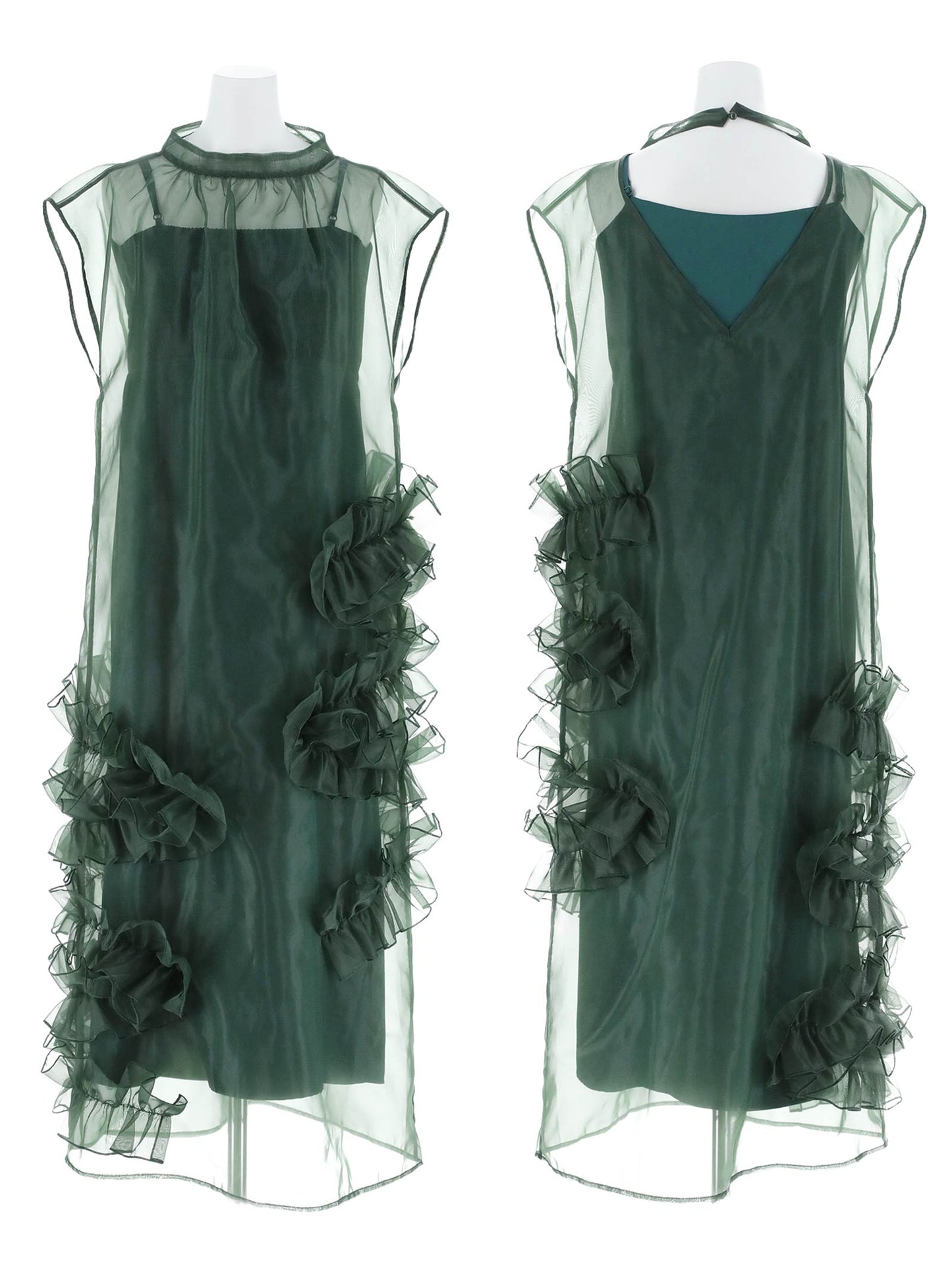 organdy volume skirt dress / オーガンジーボリュームスカートドレス