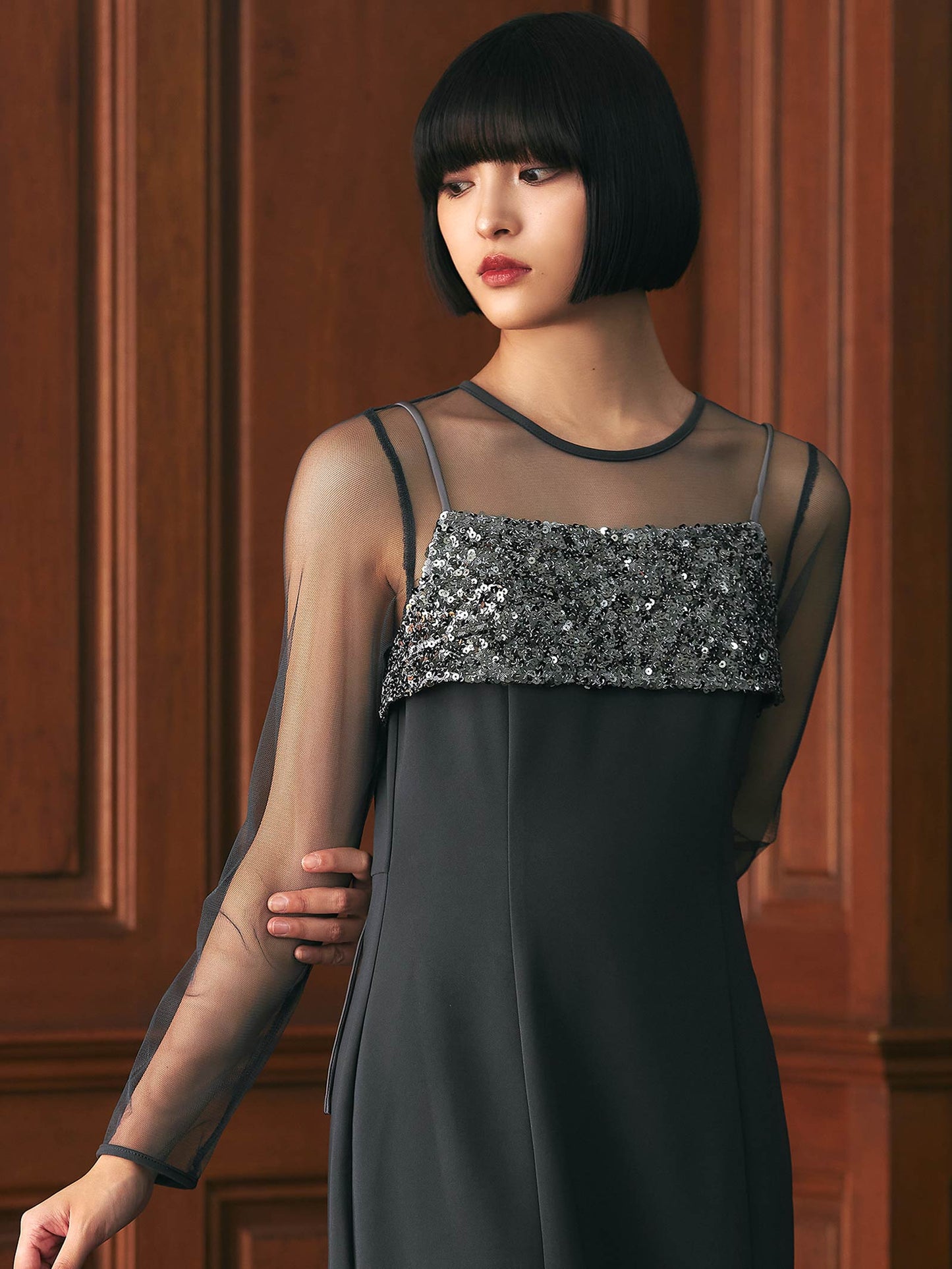 sequins bustier dress / スパンコールビスチェドレス