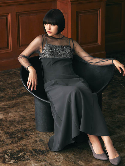 sequins bustier dress / スパンコールビスチェドレス