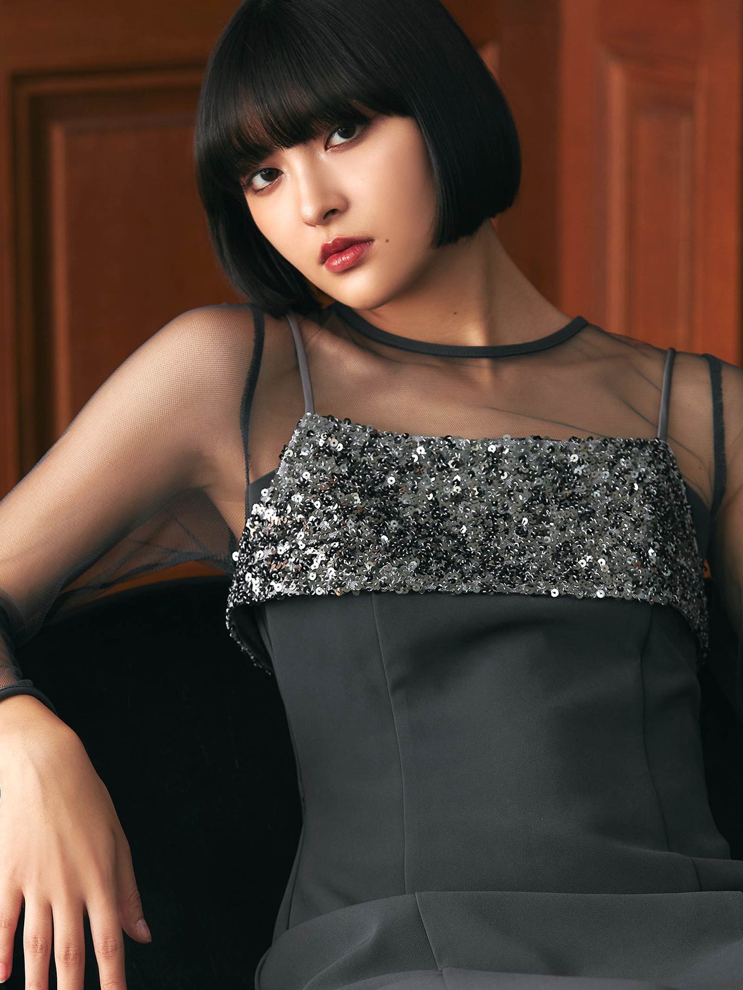 sequins bustier dress / スパンコールビスチェドレス
