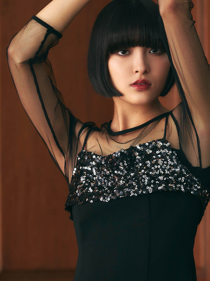 sequins bustier dress / スパンコールビスチェドレス