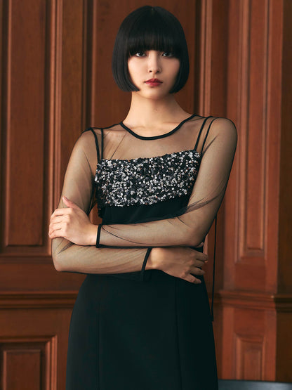 sequins bustier dress / スパンコールビスチェドレス
