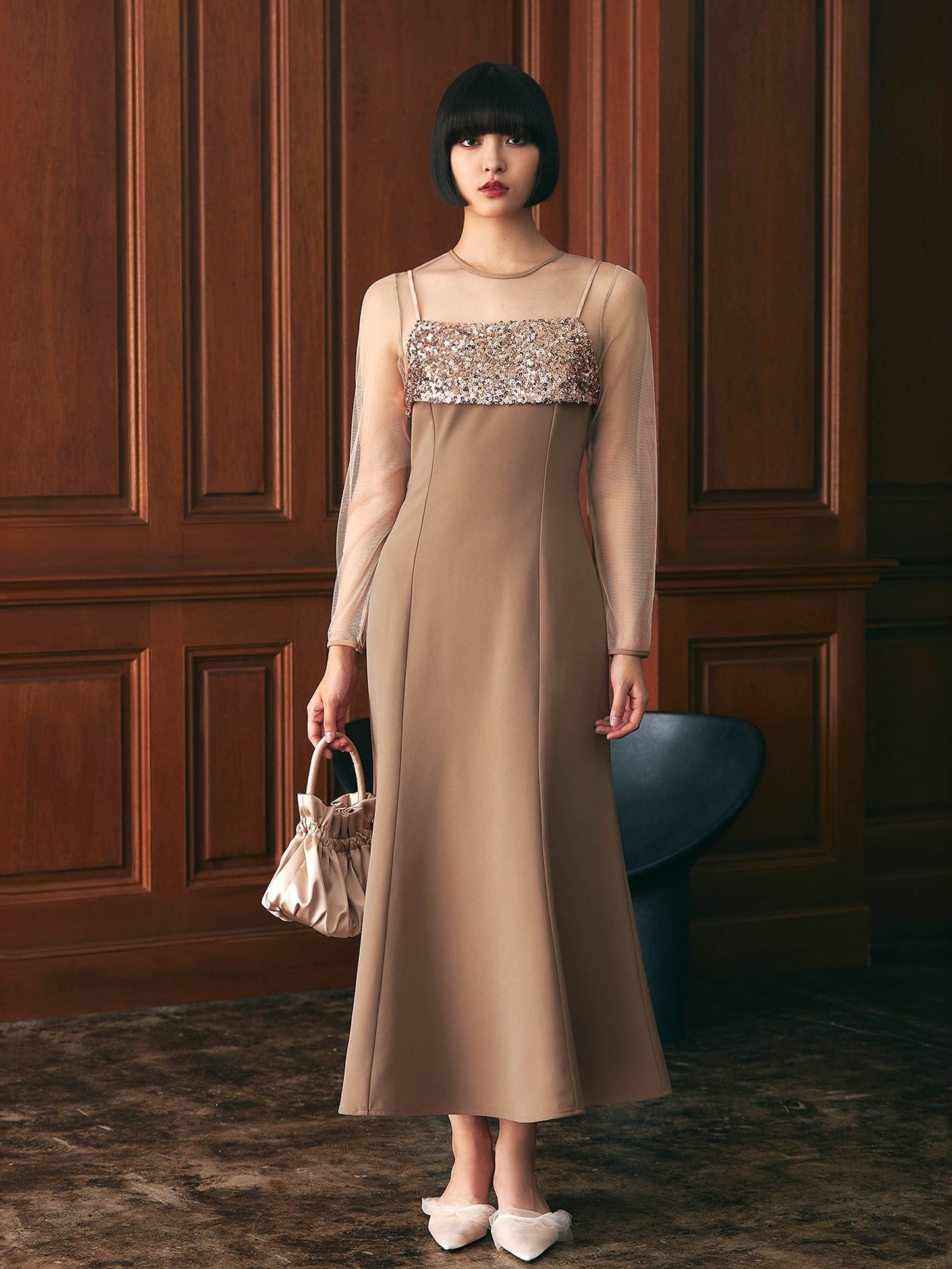 sequins bustier dress / スパンコールビスチェドレス
