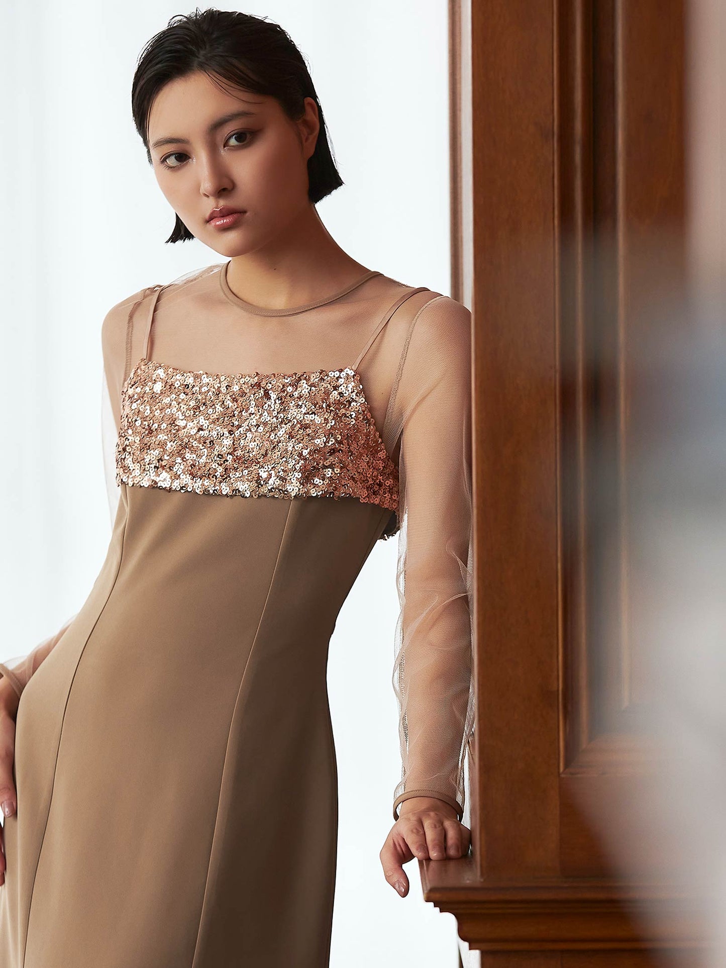 sequins bustier dress / スパンコールビスチェドレス