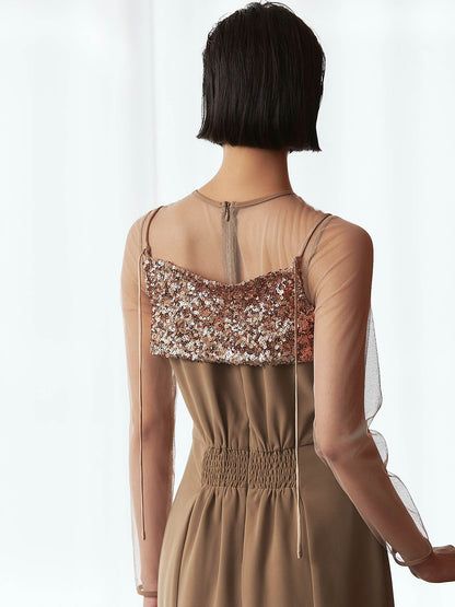 sequins bustier dress / スパンコールビスチェドレス