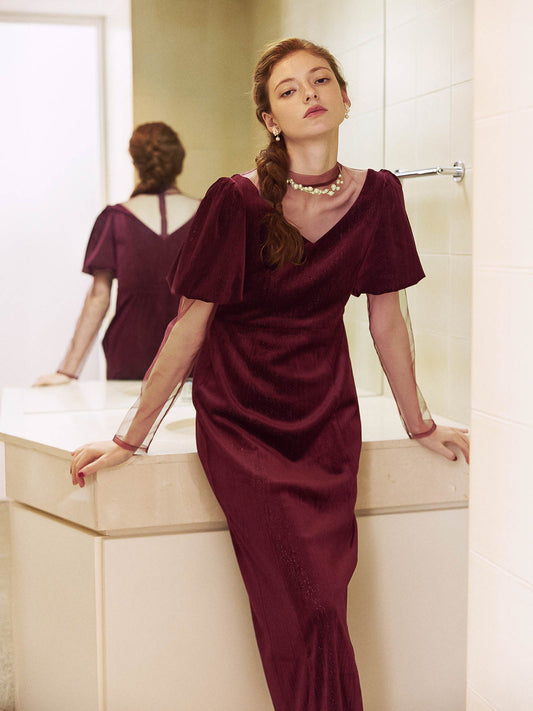 lame velvet dress / ラメベロアドレス