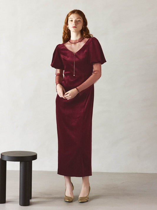 lame velvet dress / ラメベロアドレス