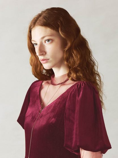 lame velvet dress / ラメベロアドレス