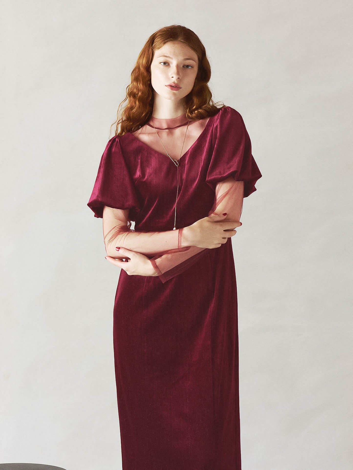 lame velvet dress / ラメベロアドレス