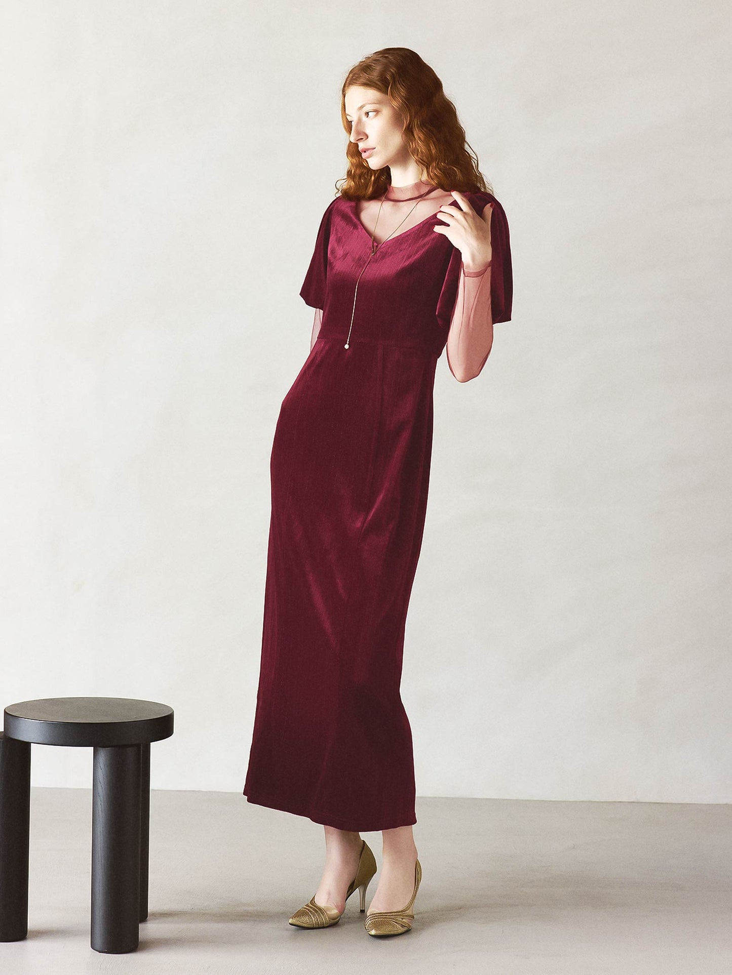 lame velvet dress / ラメベロアドレス