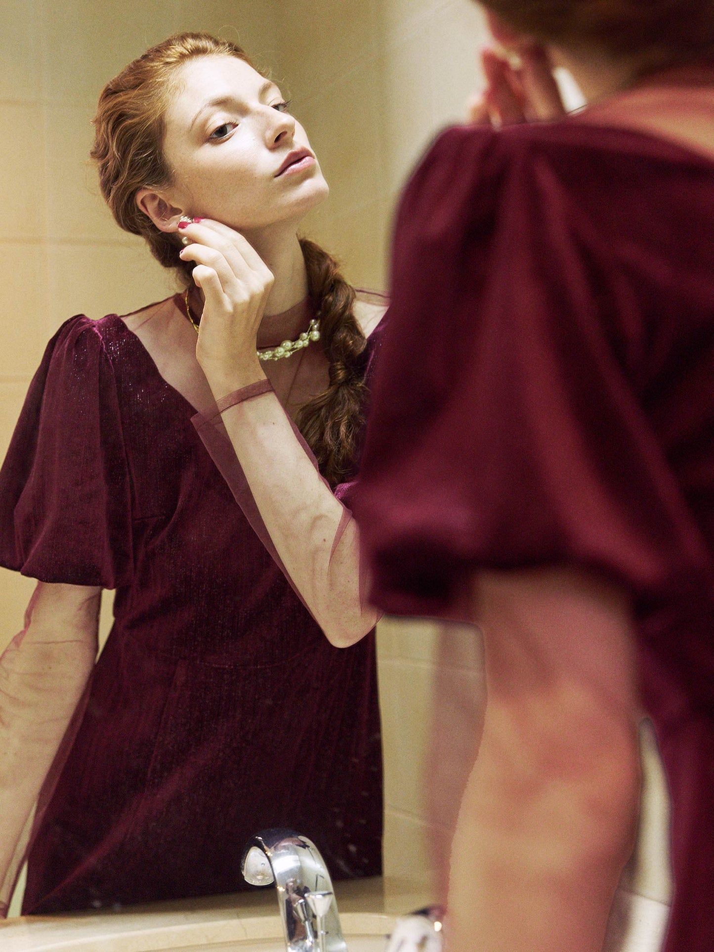 lame velvet dress / ラメベロアドレス